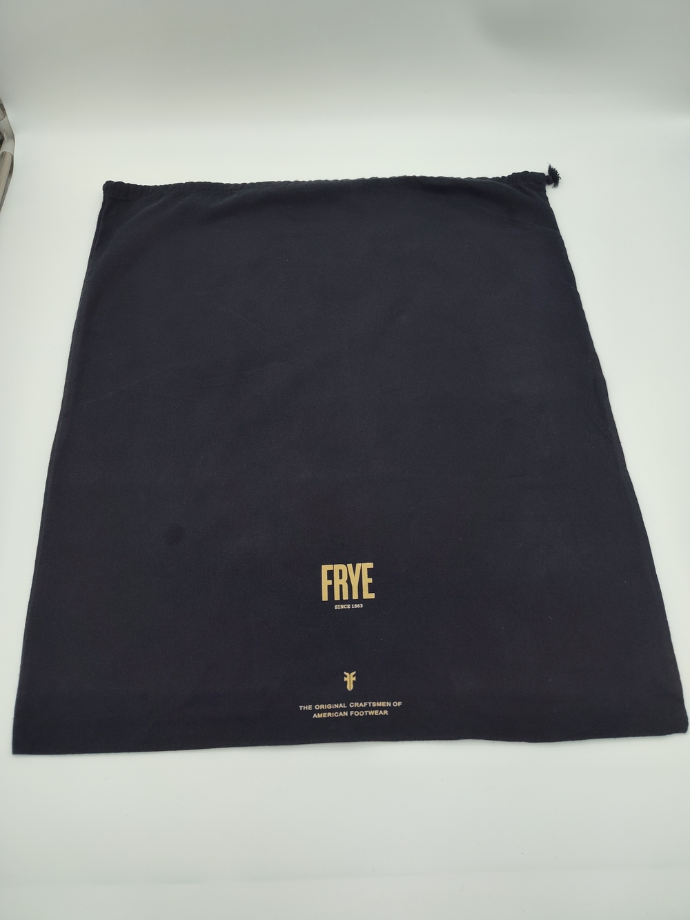 FRYE Dust Bag 21.5x20 Black Drawstring Shoe Boot Storage Travel Pouch EUC